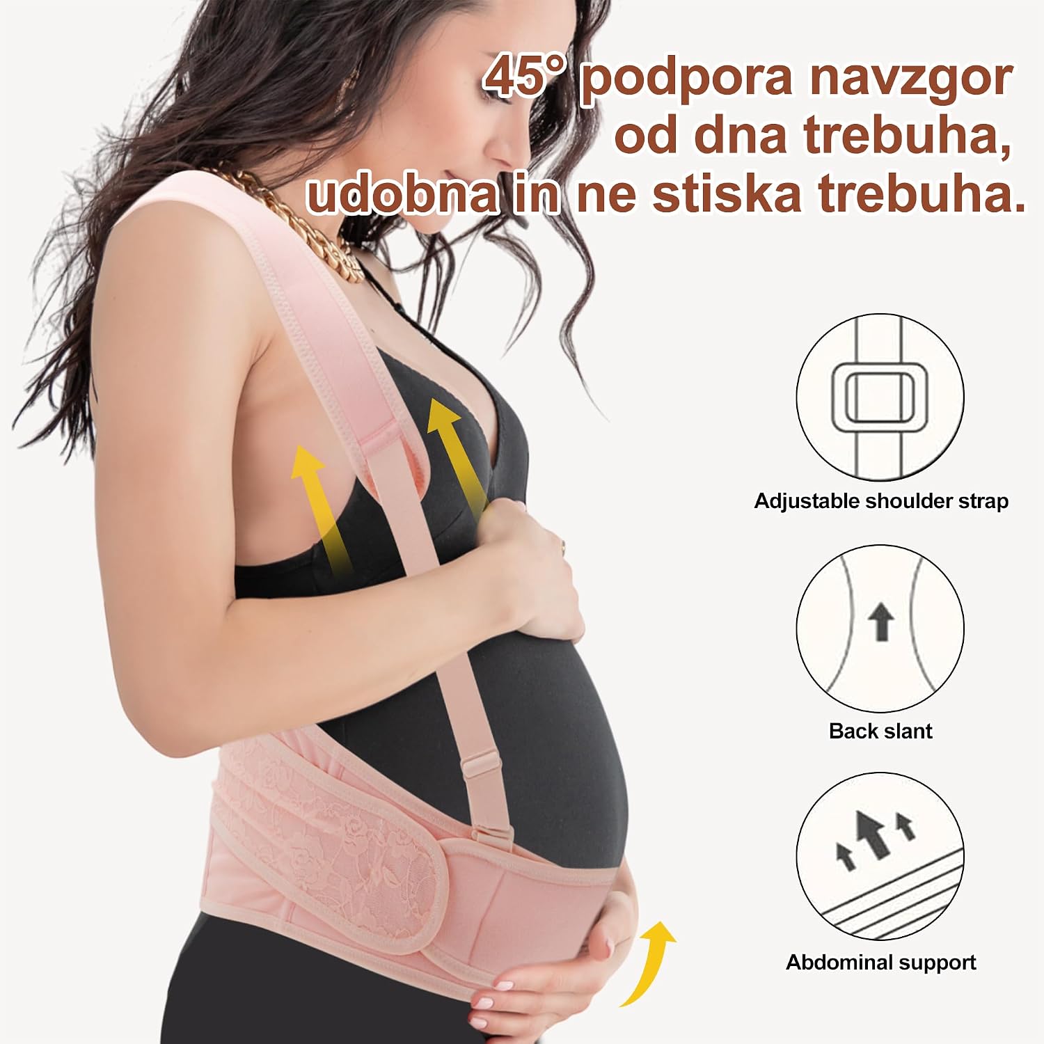 Pregnancy Belly Band, Belly Bands for Pregnant Women, Breathable Abdominal Binder for Back Support