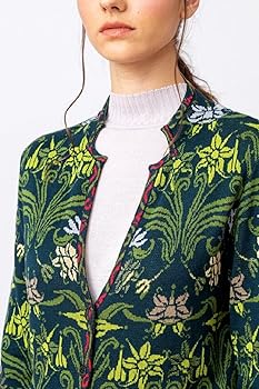 IVKO Jacquard Jacket Grasset Floral Art Nouveau Pattern in