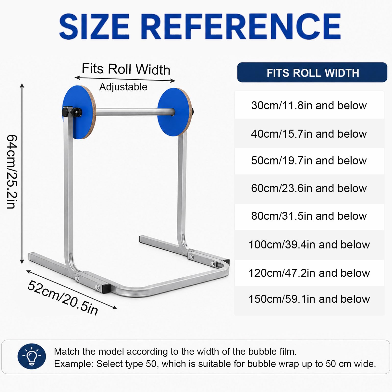 Luftpolsterfolien-Abrollerständer Vertikaler Polsterschaumhalter | Verstellbare Breite füR Verschiedene RollengrößEn Ideal füR Umzug und Transport Effiziente VerpackungslöSung(30cm/11.8in)