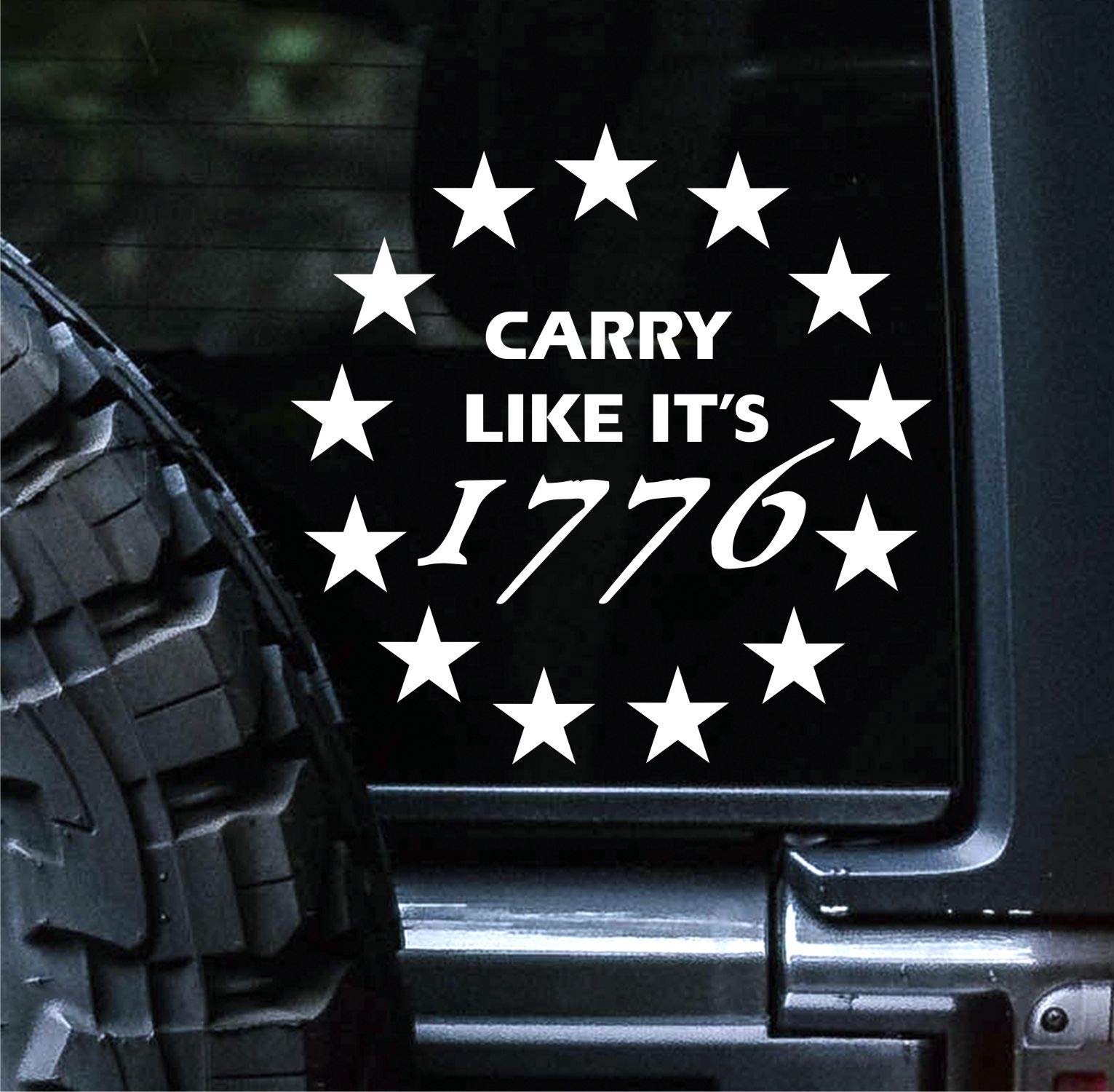Sunset Graphics & Decals Carry Like It's 1776 Decal Vinyl Car Sticker | Cars Trucks Vans Walls Laptop | White | 5.5 inches | SGD000146