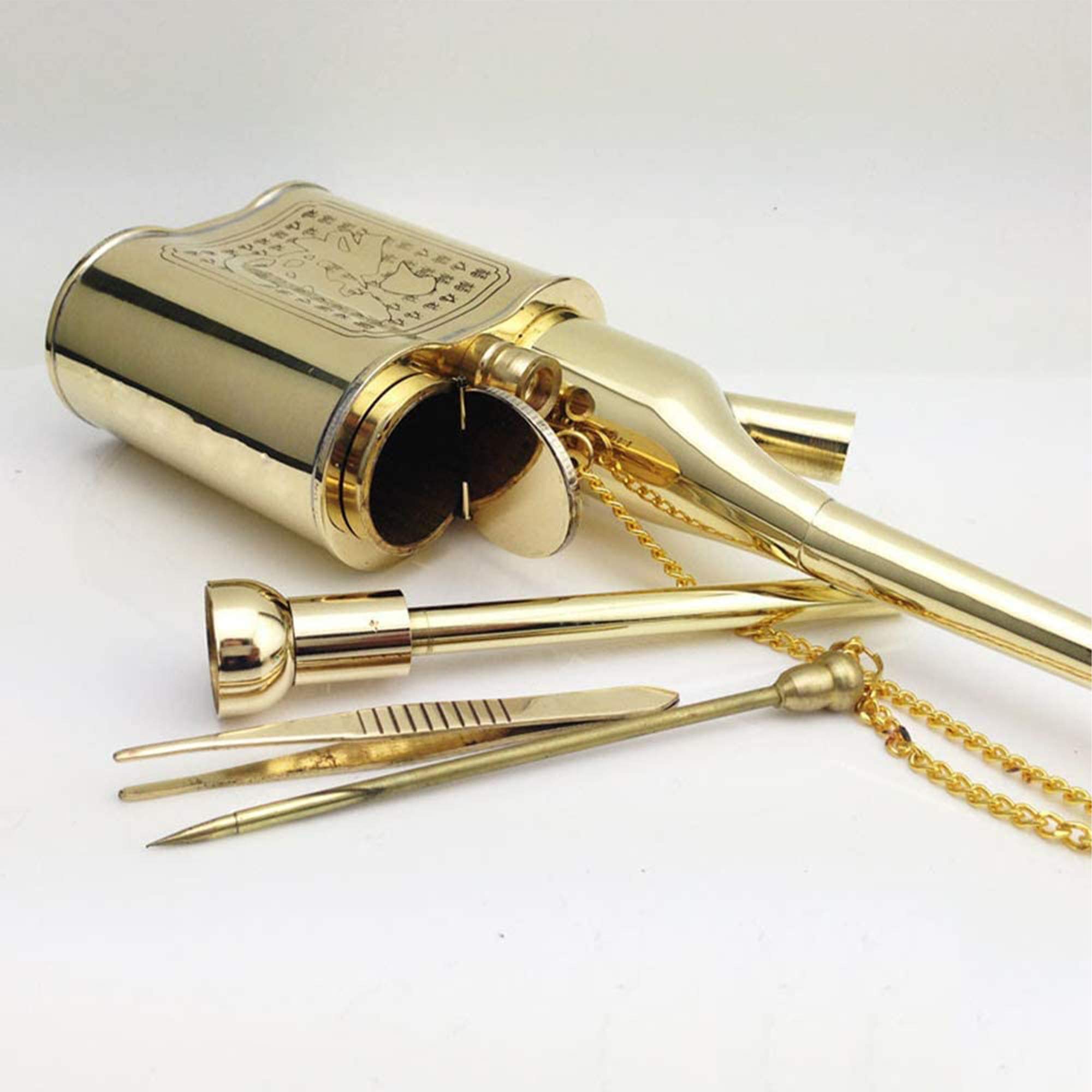Manguera Mano para Narguile con Accesorios para Shisha Mini Pipa Agua Portátil Juego Shisha Pequeño Agarre con Una Mano como Regalo para Novio Padre Esposo o Amigos