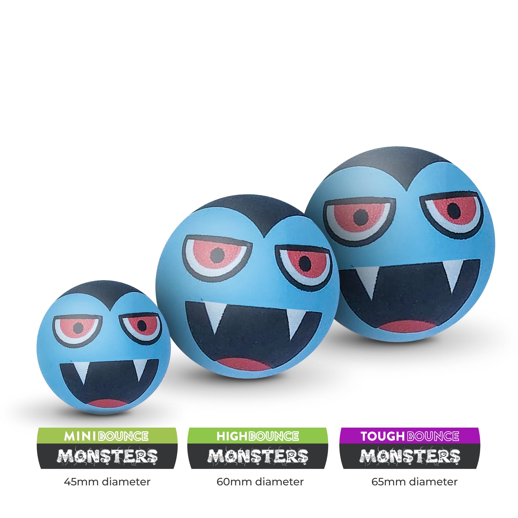 SPORTSPET Monsters Mini Bounce Dog Balls, Multi-coloured, 45mm - Image 3