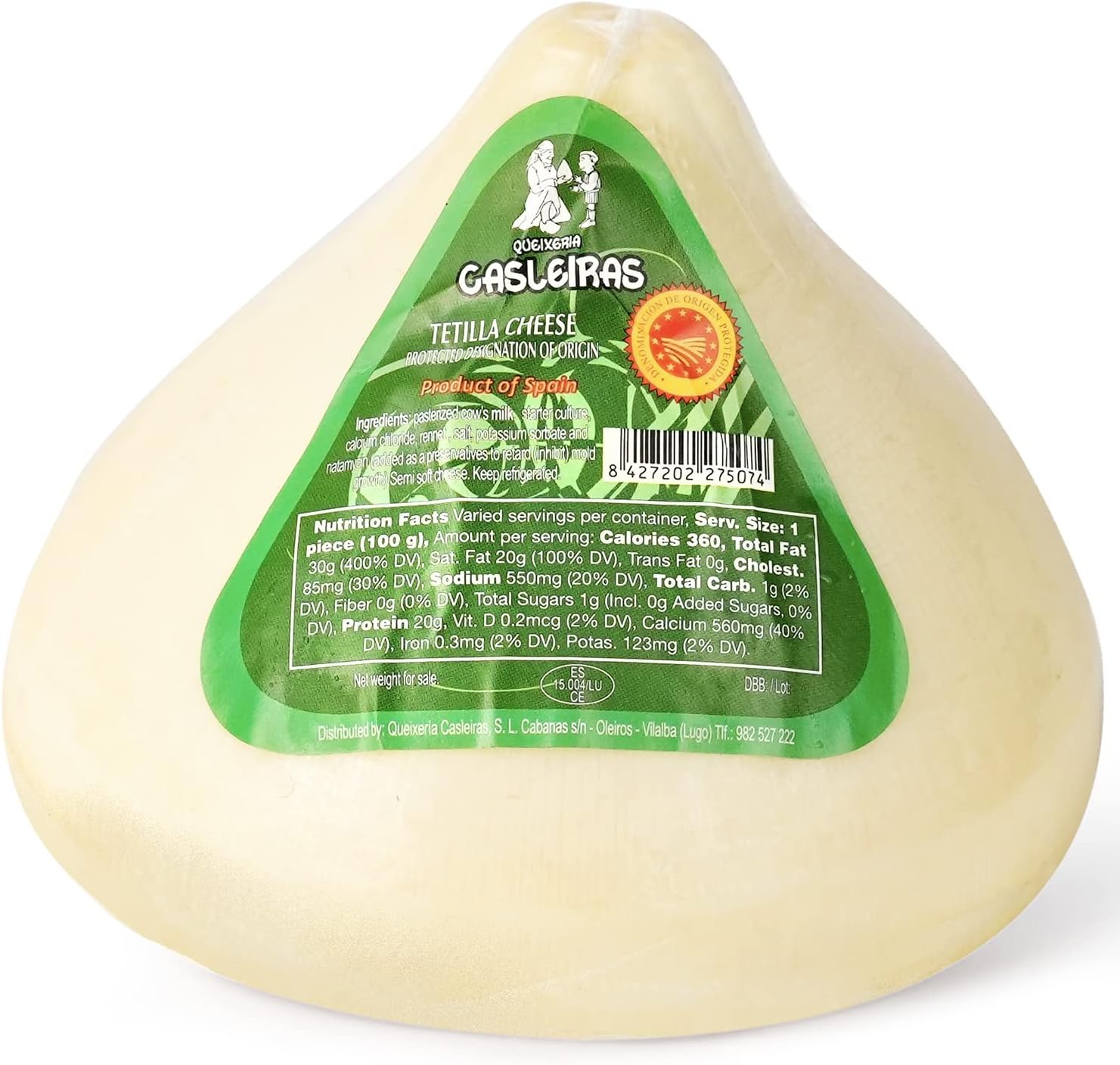Spanish Cheese Tetilla Campolbello 1.5 - 2 lb.