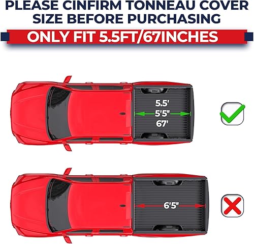 Miniatura 2 de MOSTPLUS - Cubierta de vinilo suave enrollable para caja corta para camioneta Ford F-150 2009-2020 en la parte superior (caja de 5.5 pies)