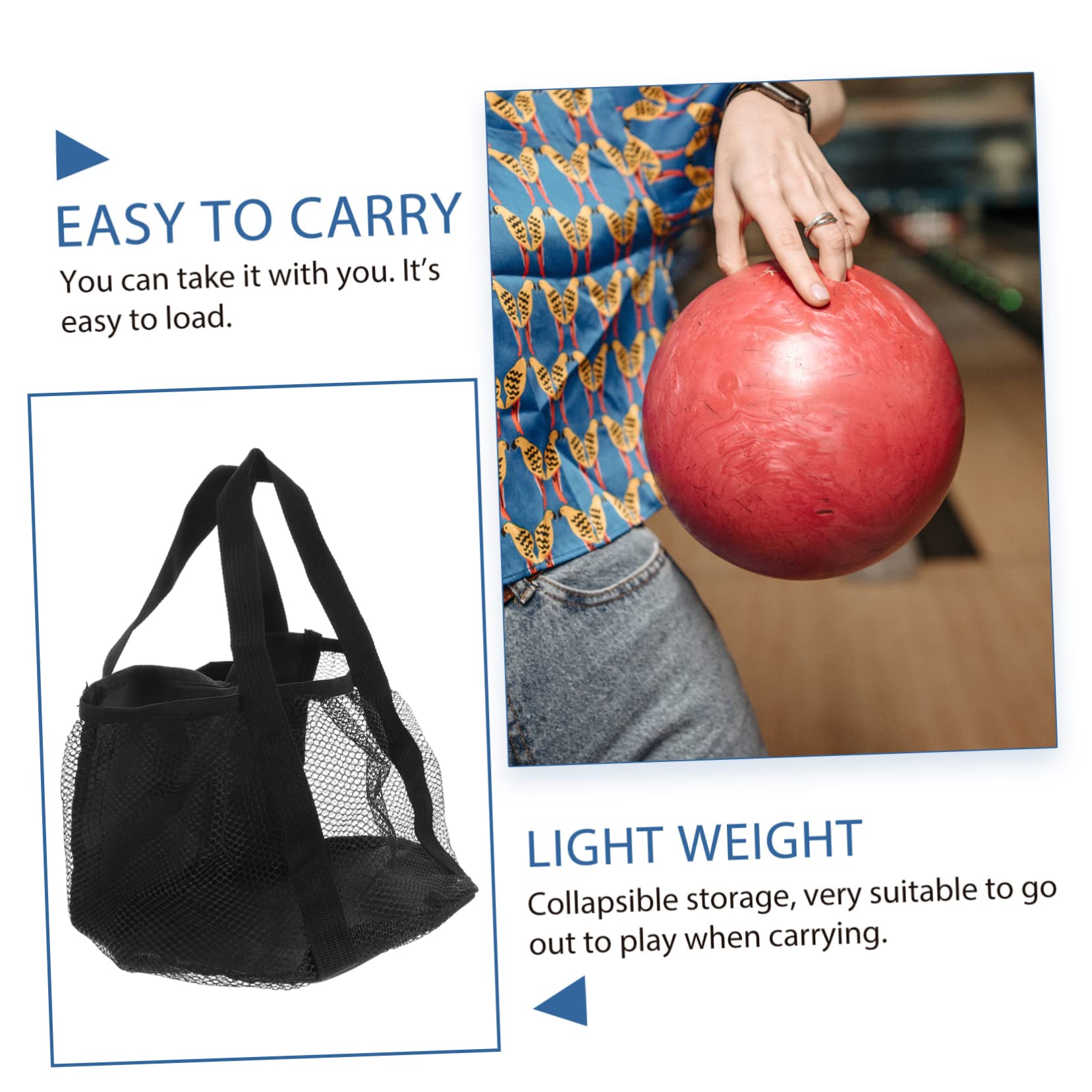 Cabilock 4pezzi Borsa Portatile Per Bowling Multiuso Ampio Spazio Per Palle Da Bowling Borsa Da Gioco Pratica e Leggera Per Allenamenti e