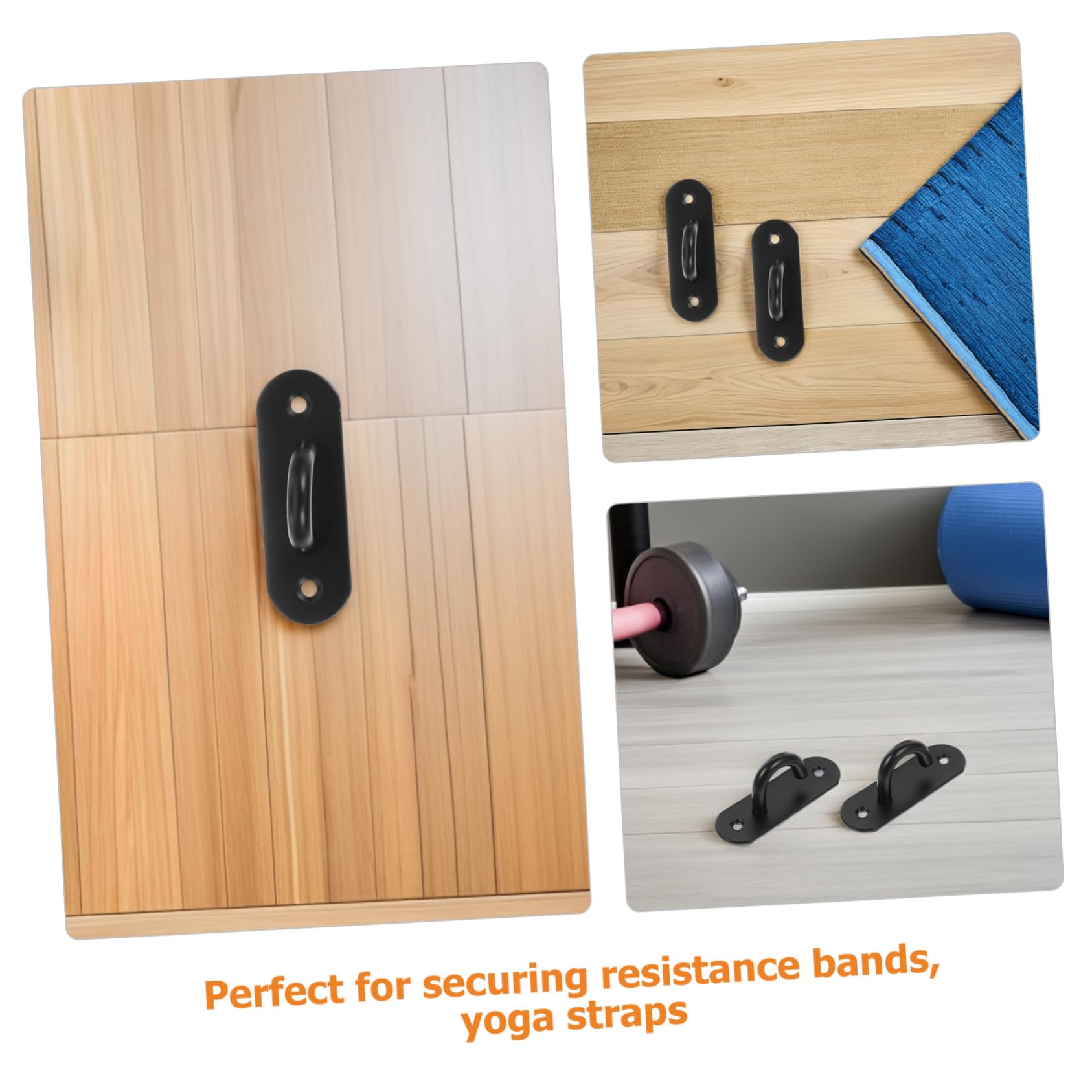 Gatuida 6 Piezas Anclajes Pared Acero Inoxidable para Bandas Resistencia Soporte Gimnasio Seguro Resistente Montaje Fácil para Entrenamiento Fuerza y Yoga Casa
