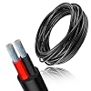 5 Metres 22AWG 2x0.3mm² Electric Wire 2 Core Cable Flexible Tinned Copper Cable Multi-Stranded High Temperature Resistance Power Cable for DC 5V/12V/24V LED Car Extension Cable