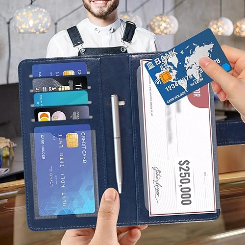 Miniatura 2 de ACdream Checkbook Cover, Leather RFID Blocking Check Book Wallet