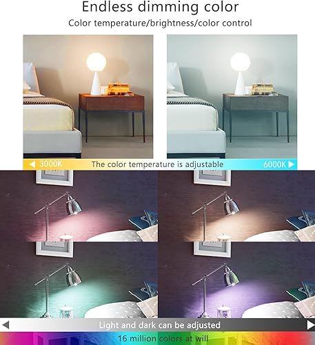 Miniatura 6 de Matter - Bombillas inteligentes, bombillas WiFi de 2.4 G que cambian de color, sincronización de música, 9 W800 lm, bombilla Bluetooth funciona con