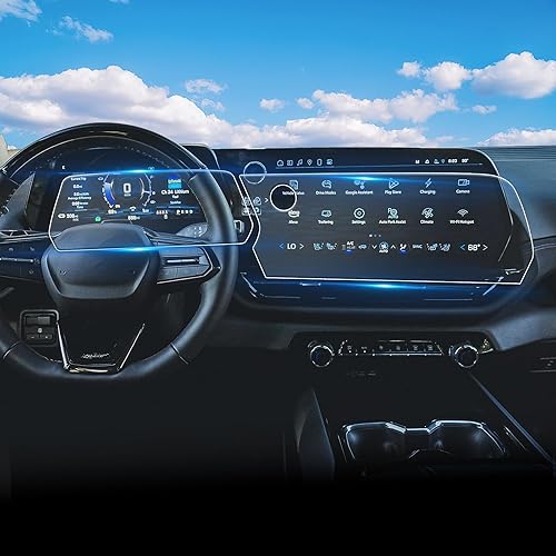 Vista 51 de 1 protector de pantalla de cristal templado brillante de 13.4 pulgadas para Silverado & Sierra 2500HD 3500HD 2022~2026 (sin botones en la pantalla)