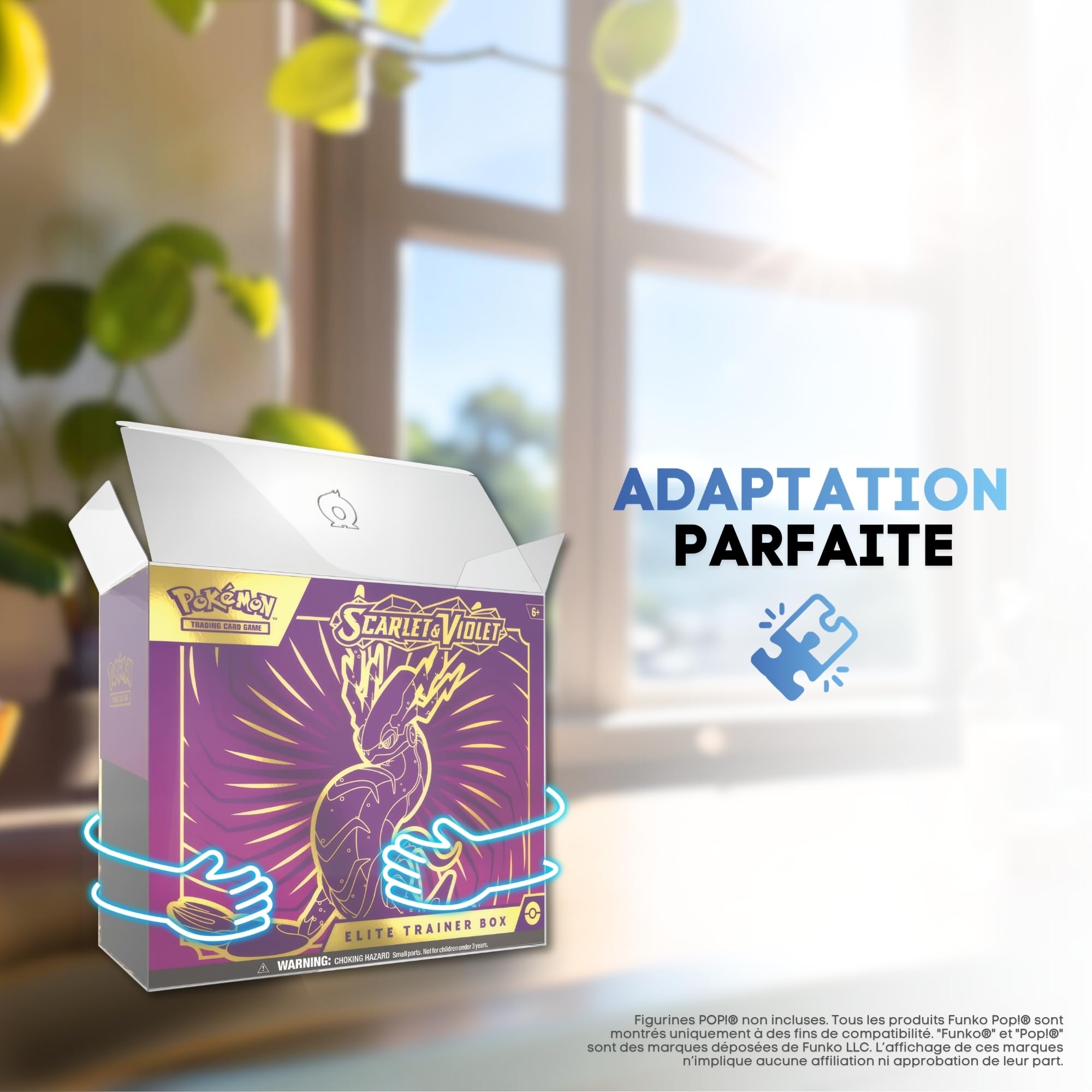 Pack de 10 Protection ETB PKMN Gold – Protection ETB 0,5 mm avec Protection UV - Lot de Protections Souples pour Boîte Protection ETB et Elite Trainer Box