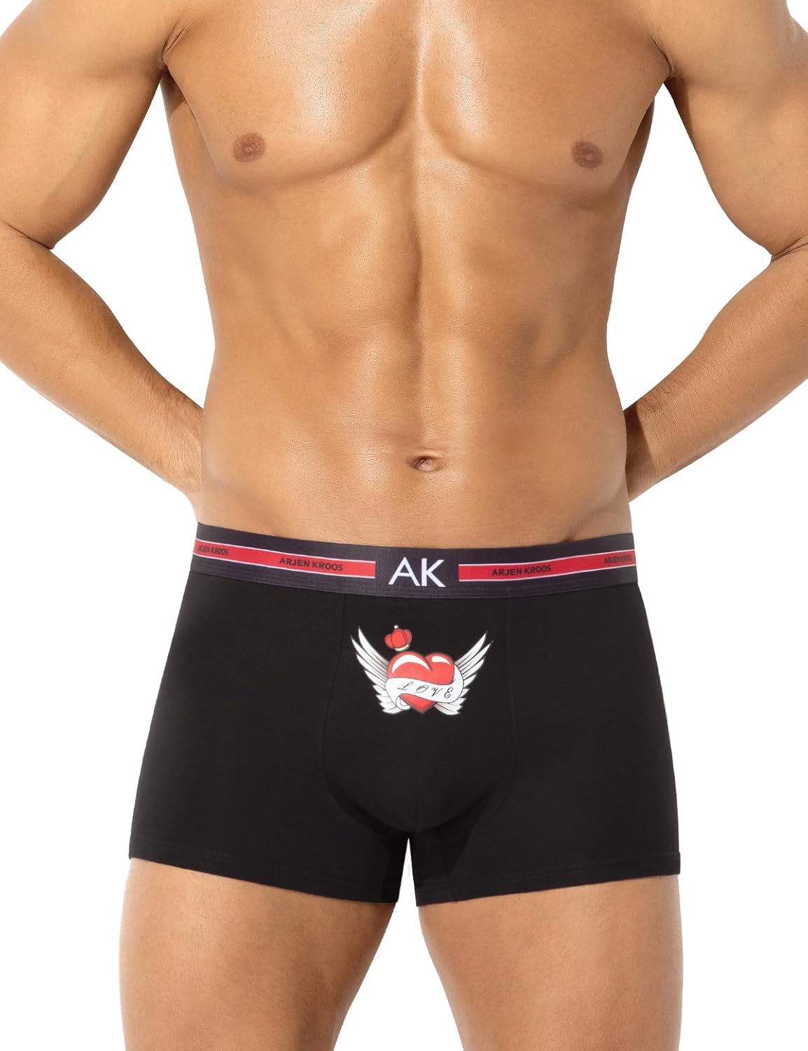 Arjen Kroos Men's Valentines Funny Novelty Underwear Trunks Sexy Cotton Boxer Briefs for Men 1 Pack