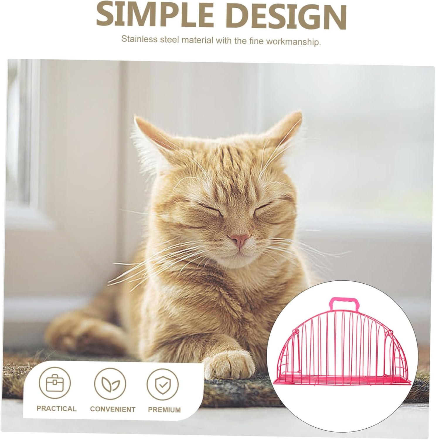 TOYANDONA Cat Bathing Cage Breathable Pet Shower Cage for Cats Dogs Easy to Scratch-Resistant for Grooming and Bathing