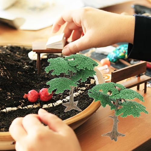 Miniatura 4 de NUOBESTY 3 piezas de árboles falsos modelo tren miniatura paisaje arquitectura árboles ferrocarril paisaje diorama árbol para bricolaje paisaje casa
