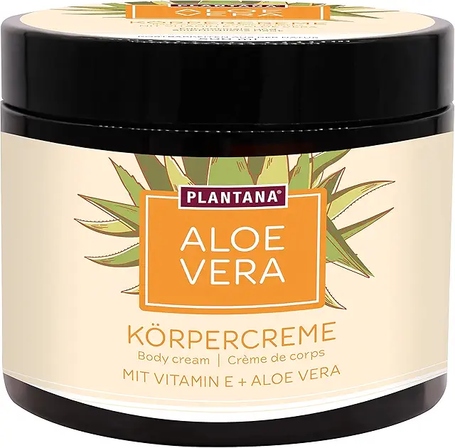 PLANTANA Bio-Aloe Vera Körpercreme 500 ml - Vegan & Fair Trade für trockene Haut