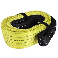 Vista 9 de Correas de elevación de eslinga, 2" x 4' 2-capas Correas de elevación planas resistentes de nylon con ojo plano para eslinga de elevación, Correa