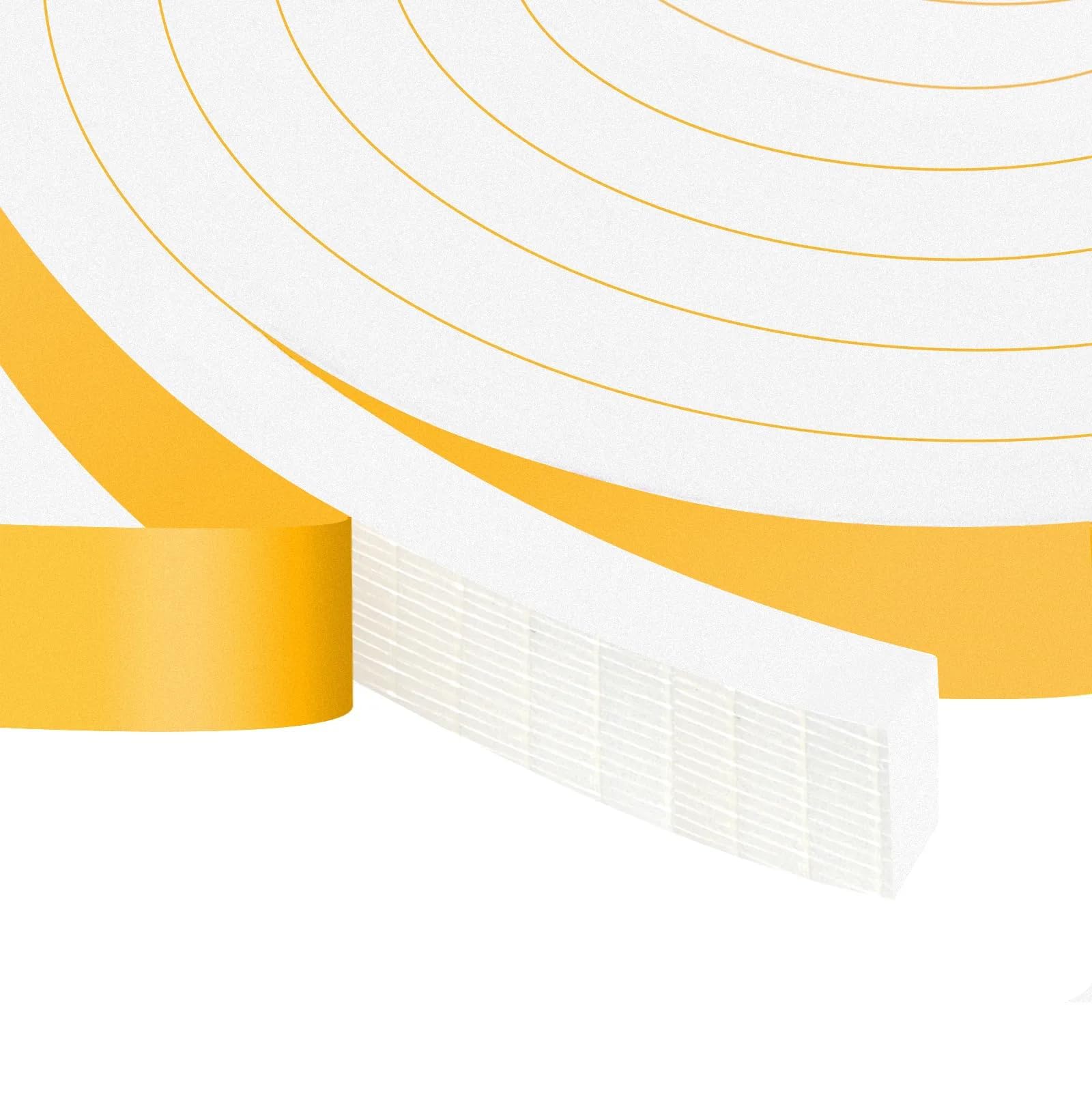 Guarnizione Finestra Autoadesiva, Schiuma Nastro Paraspifferi Porta, Adesivo Isolamento Nastro Sigillante per Rumore e Collisione, resistente alle intemperie, 20 mm(l) x10 mm(S), totale 4 m