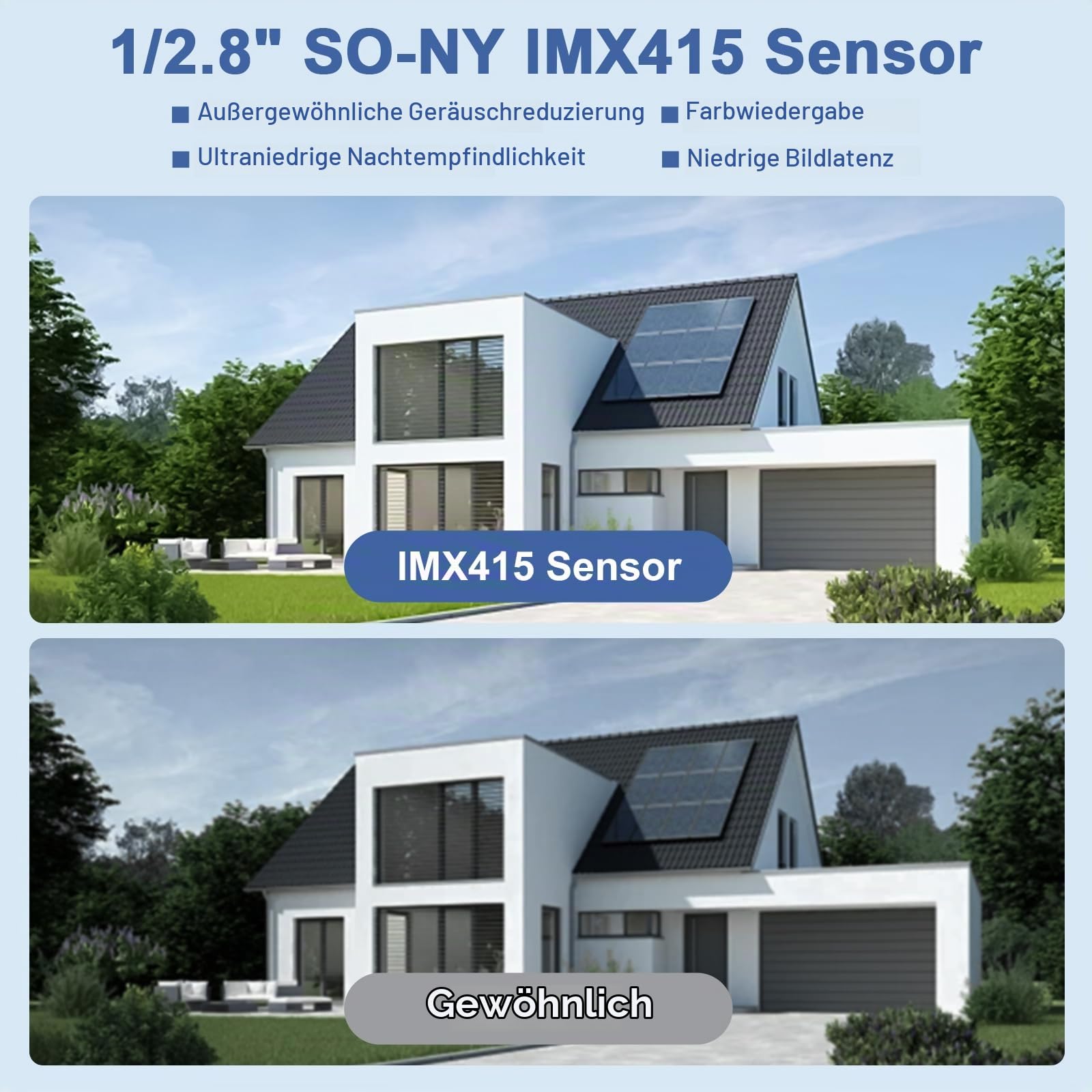 Anpviz 4K 8MP PTZ POE IP Kamera Outdoor, Dome Überwachungskamera Aussen | 5X Optischem Zoom, 1/2.8" Sensor, Personen/Autoerkennung, H 350° V 90°, 512GB SD Slot, 30 Meter IR Nachtsicht(U Series)