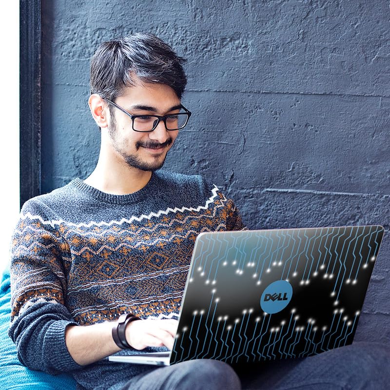 Image of Galaxsia DL238 Top+Wrist Pad Vinyl Laptop Skin /Sticker /Cover for 14 Inches Laptops Laminated-Removable-HD Quality Compatible for Dell (13.8x9.6 Inches)