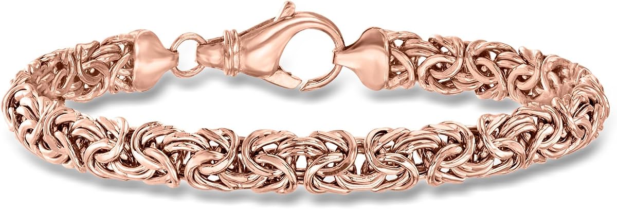 Pulsera bizantina pequeña de plata de ley Ross-Simons