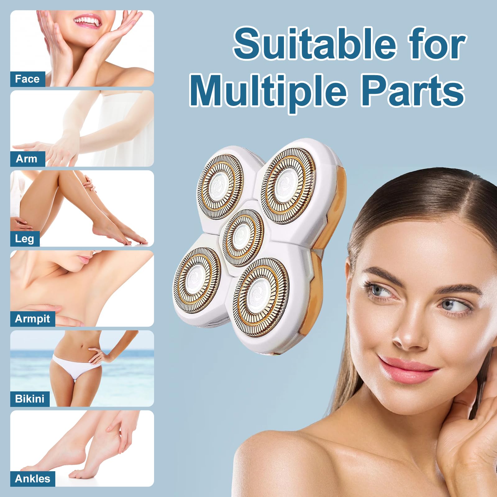ZAHRVIA 5 Blades Women Shaver Replacement Heads - Image 3