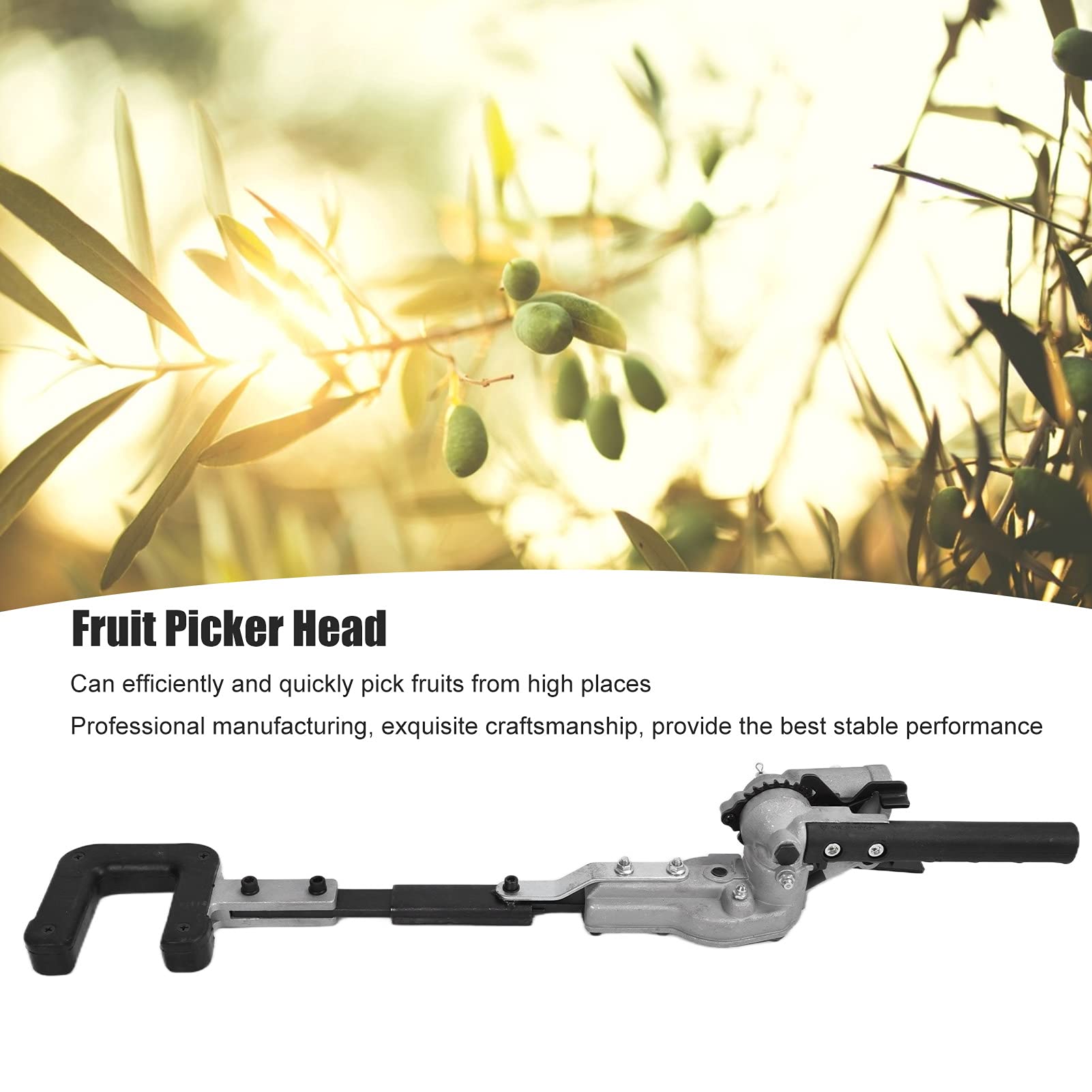 Fruit Picker Heads, for Long-Lasting Aluminium Alloy Fruit Picker Heads with 9 Teeth for Olive Orange Picking Machine for Orchards and Gardens