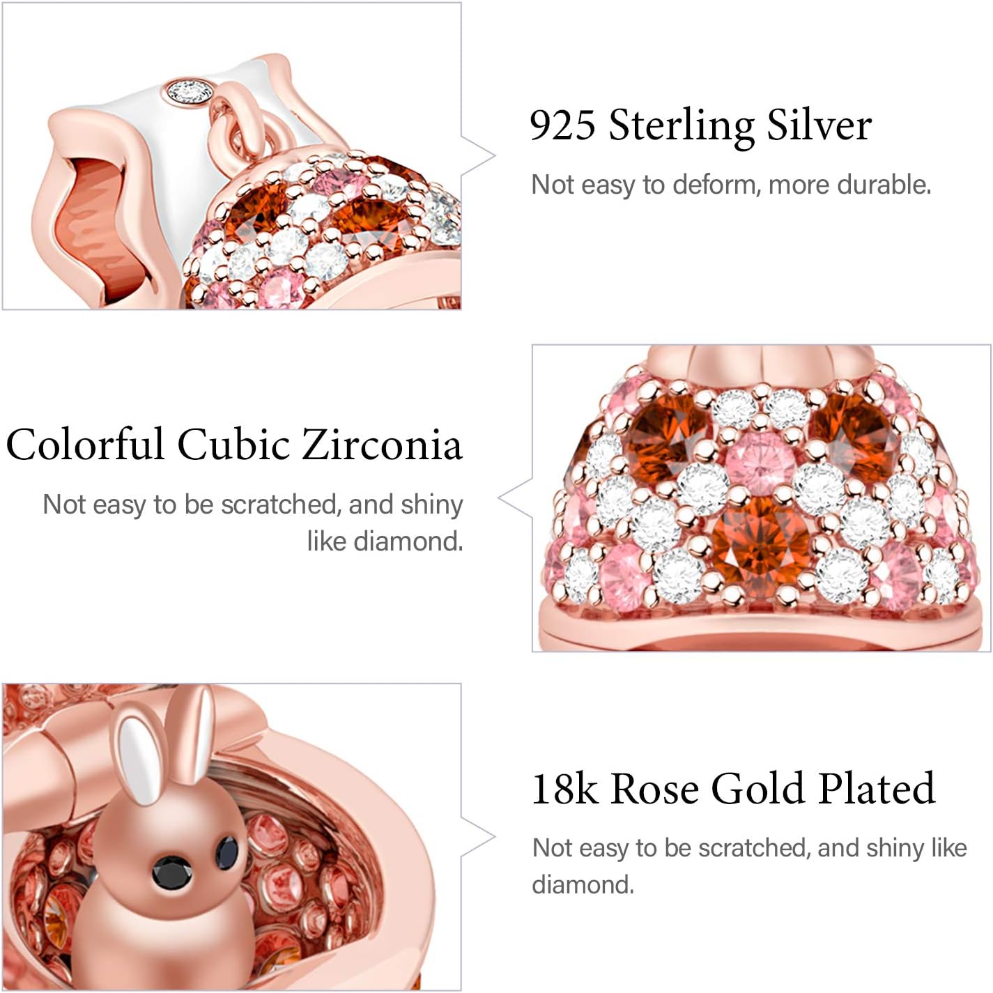 GNOCE Easter Egg Pendant Charms Openable with Heart Dangle Beads Charm 925 Sterling Silver Colorful Enamels Fit Bracelet/Necklace For Women Mother's Day Gift (style-2)