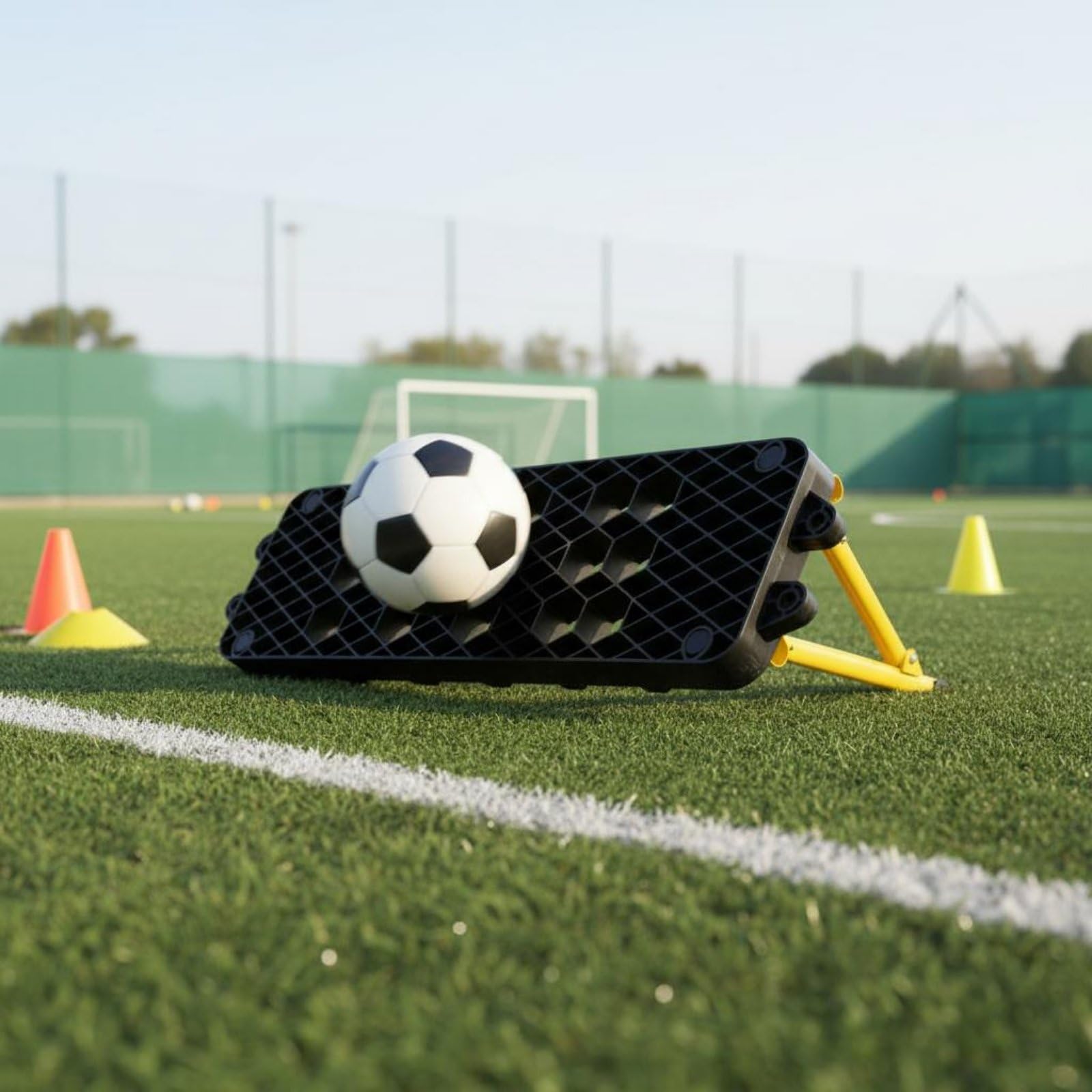 Gralara Pannello Rimbalzante Calcio Doppia Superficie Tavola Rimbalzante Calcio Stabile Attrezzatura Sportiva per Campo Sportivo