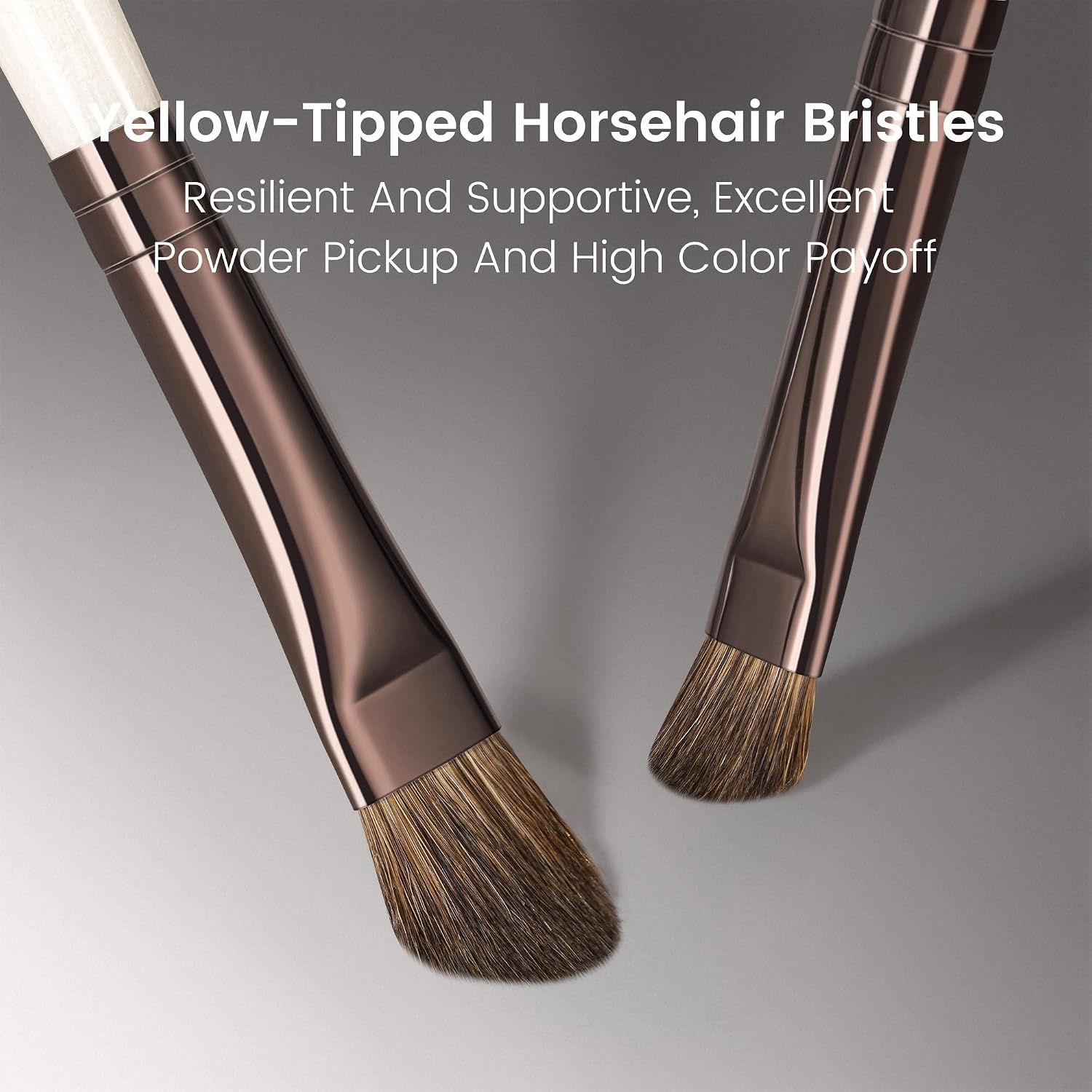 Lunar Shadow Medium Eyeshadow Brush with Weasel & Horse Hair Blend - For Precise Crease Work, Shading & Seamless Blending (YS134) image 5