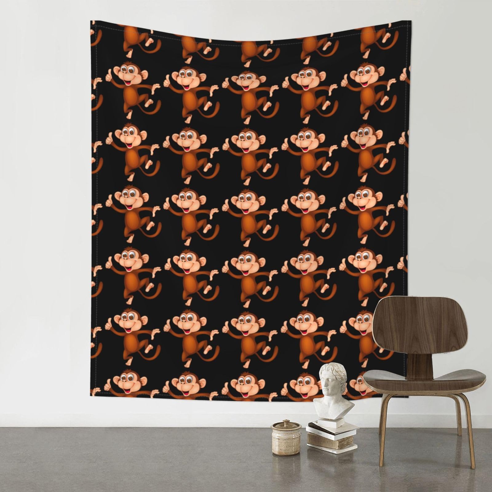 HJFCZH Monkey Prints 60x51in Wall Tapestry Bohemian Throw - Dorm Decor, Beach Blanket, Sofa Cover & Unique Gift