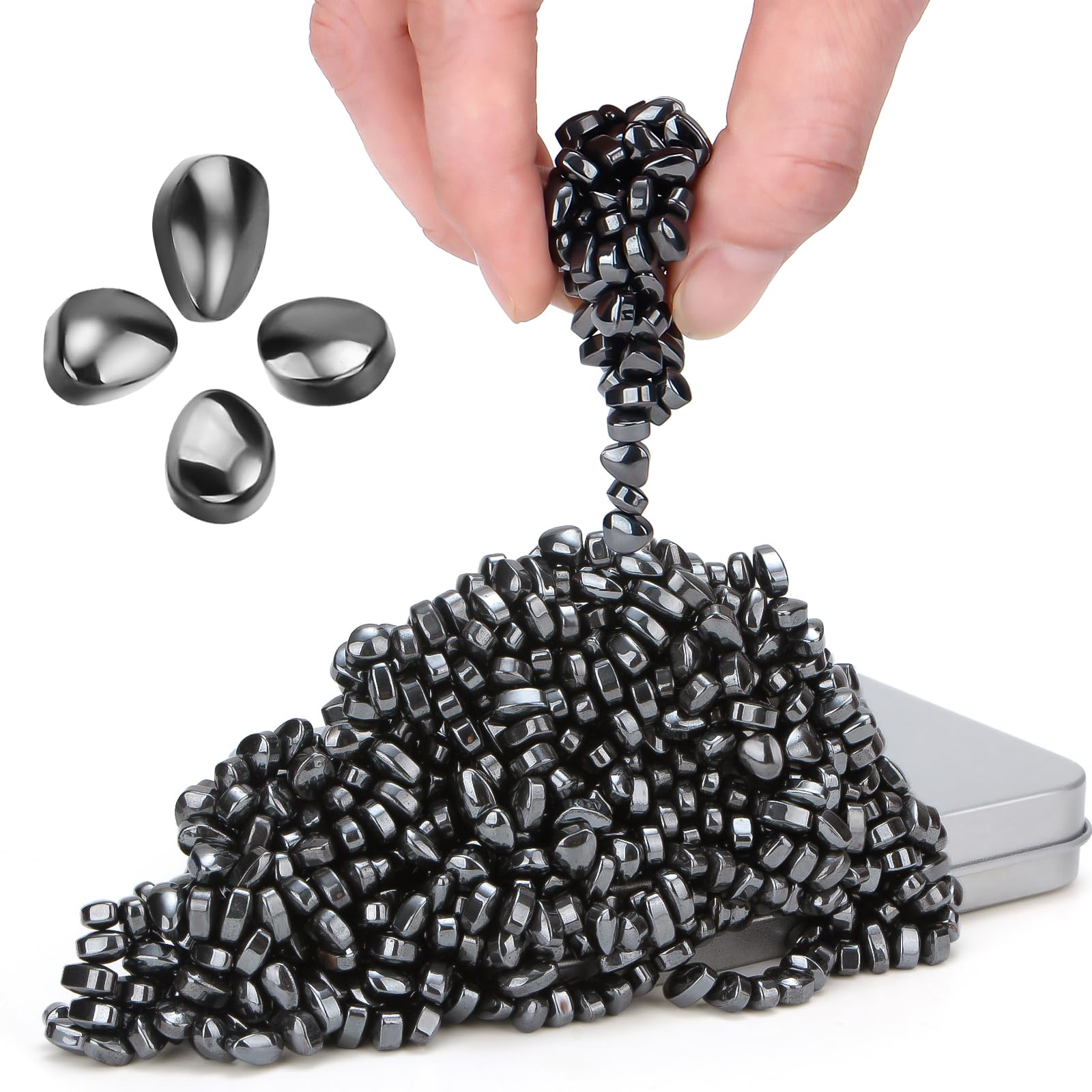 500+ Original Ferrite Putty Black, Sensory Stones, Adult Fidget Stress Relief Desk & Office Item, Ferrite Stones Stocking Stuffers Gifts