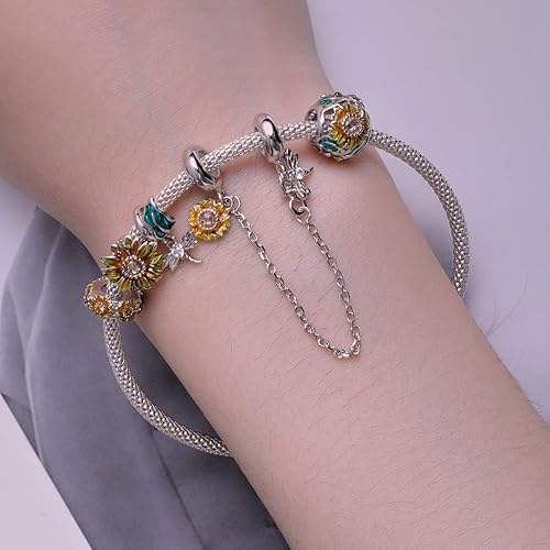 Miniatura 6 de NINGAN Heart Series Beaded Love Pendant 925 Sterling Silver Wrapped Love Crown Castle Angel Charm Fit Women's Bracelet Necklace Valentine's Day