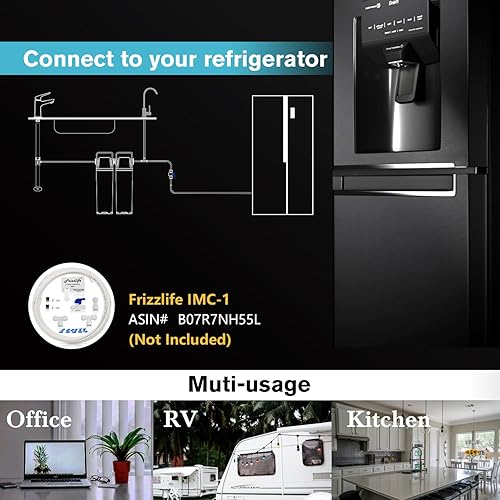 Miniatura 7 de Frizzlife DW10F - Sistema de filtro de agua para debajo del fregadero con grifo de níquel cepillado elementos certificados NSFANSI 53 y 42 reduce el