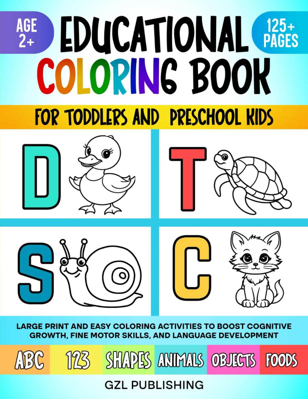 Amazon.com: Educational Coloring Book for Toddlers and Preschool Kids ...
