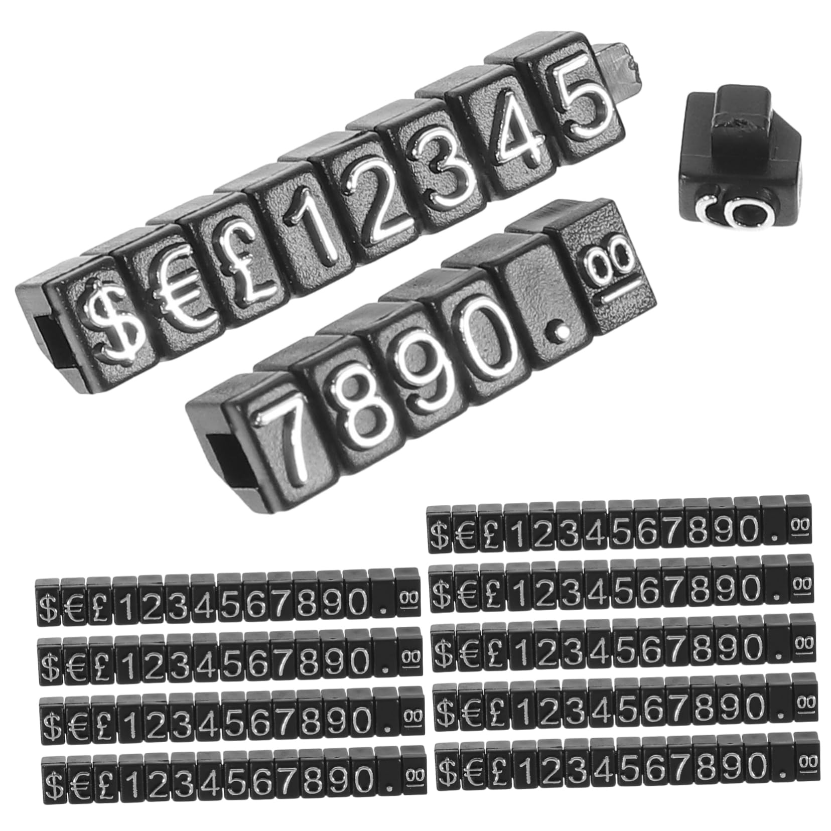 HAPINARY 50 Sets Label Display Blocks Cube Tags Pricing Tags Pricing Cubes Block Stand Cube Blocks Tags Retail Cube Jewelry Stand Plastic