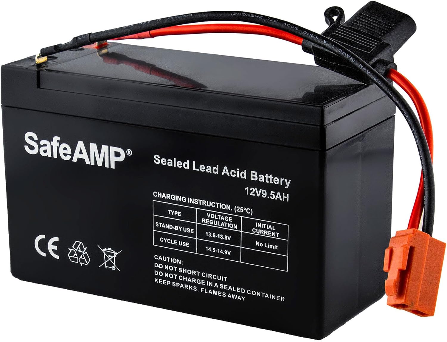 SafeAMP® Replacement Battery for 12-Volt Ride On Vehicle with red 2 pins Connector