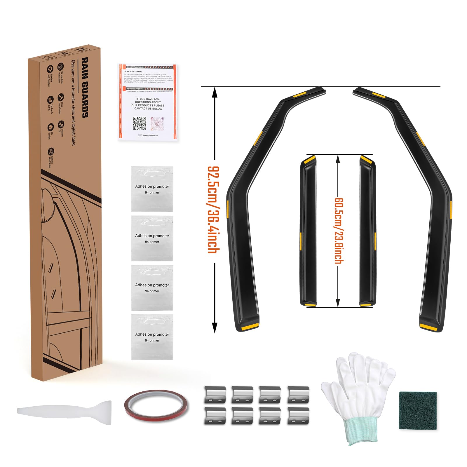 4 deflettori antivento, parapioggia per finestrini sinistro e destro, marroni, compatibili con Range Rover Evoque MK1 2011-2019 a 5 porte, SUV, parapioggia, ricambio