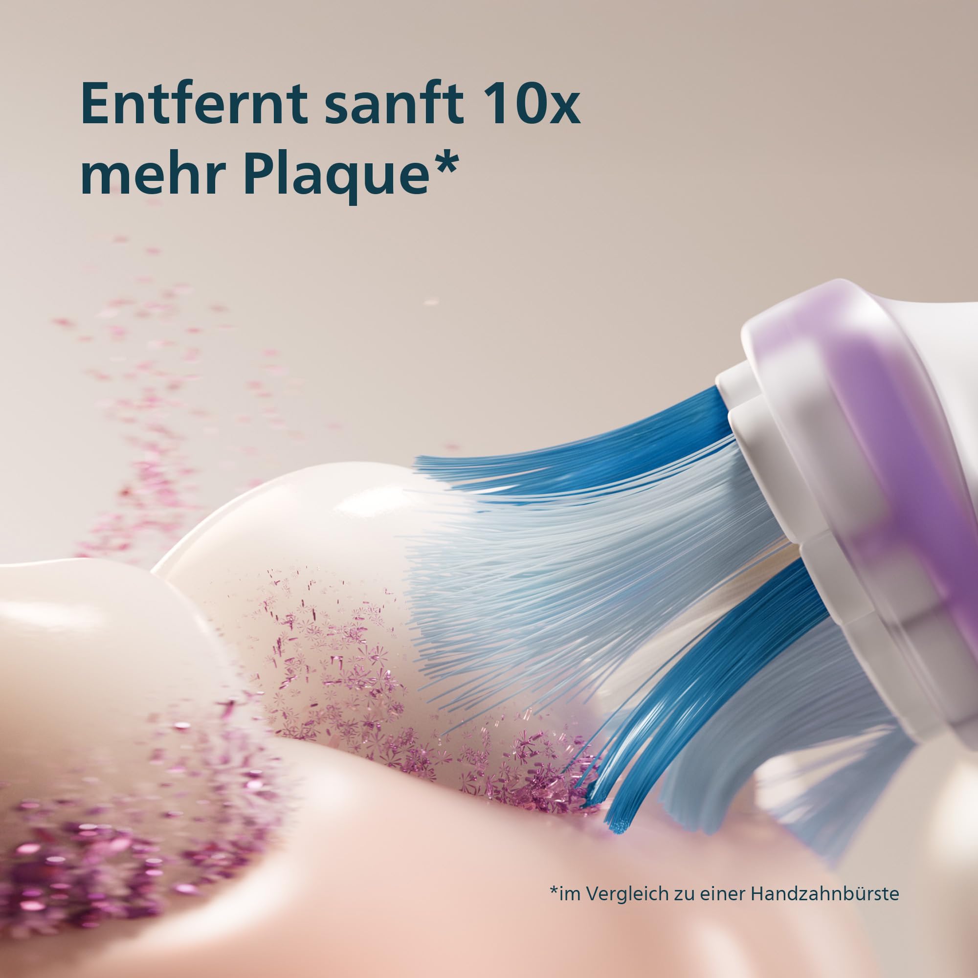 Philips Sonicare 7100 elektrische Zahnbürste, Schallzahnbürste mit App, 4 Putzmodi und 3 Intensitätsstufen, Andruckkontrolle, EasyStart, SmarTimer, Weiß, Modell HX7420/02 [Neue Technologie] - 5
