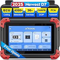 XTOOL D7 2026 Bidirectional OBD2 Scanner: Full System Diagnostics, ECU Coding, 4000+ Active Tests, 36+ Resets, CANFD/DoIP, 3-Year Updates