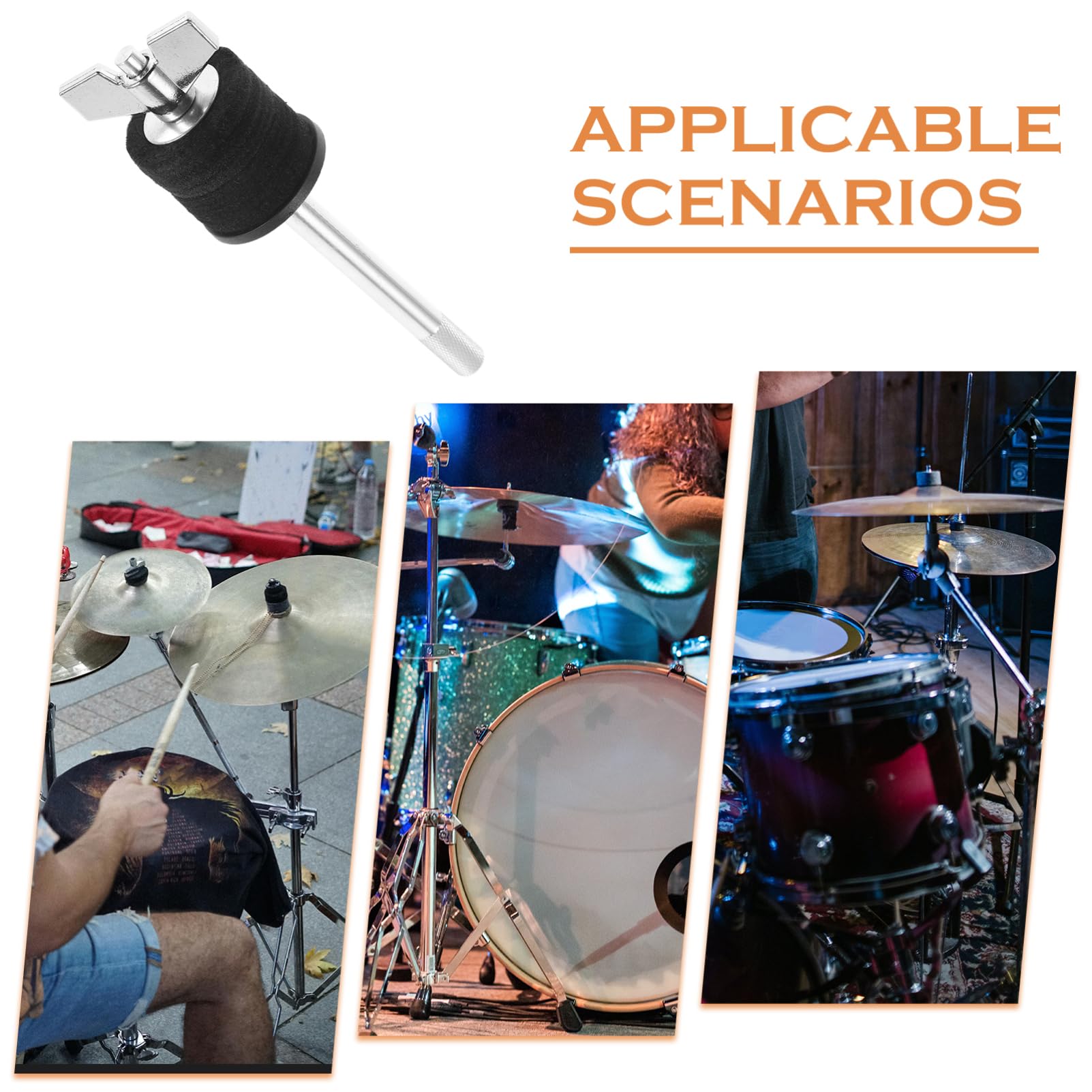 Hemoton Cymbal Stacker Mount Drum Hardware Clamp Attachment for Tall Snare Stand