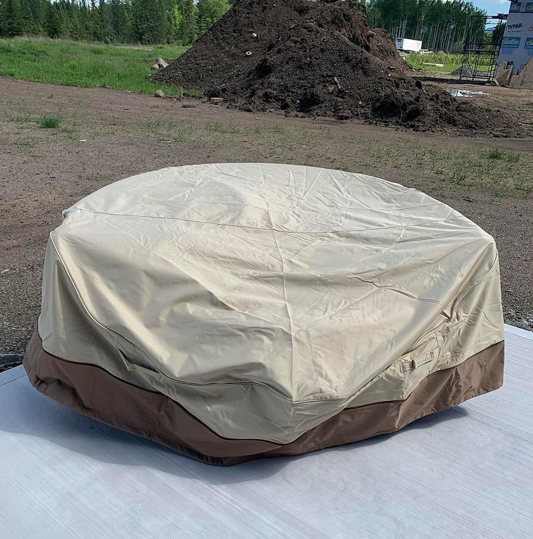 Outdoor Daybed Cover,DxH 89x32in Waterproof Patio Sofa Covers,All Weather Protection Round Canopy Day Bed Cover,Patio Furniture Accessories Cover for Garden Sofa (Only Cover) (Beige)