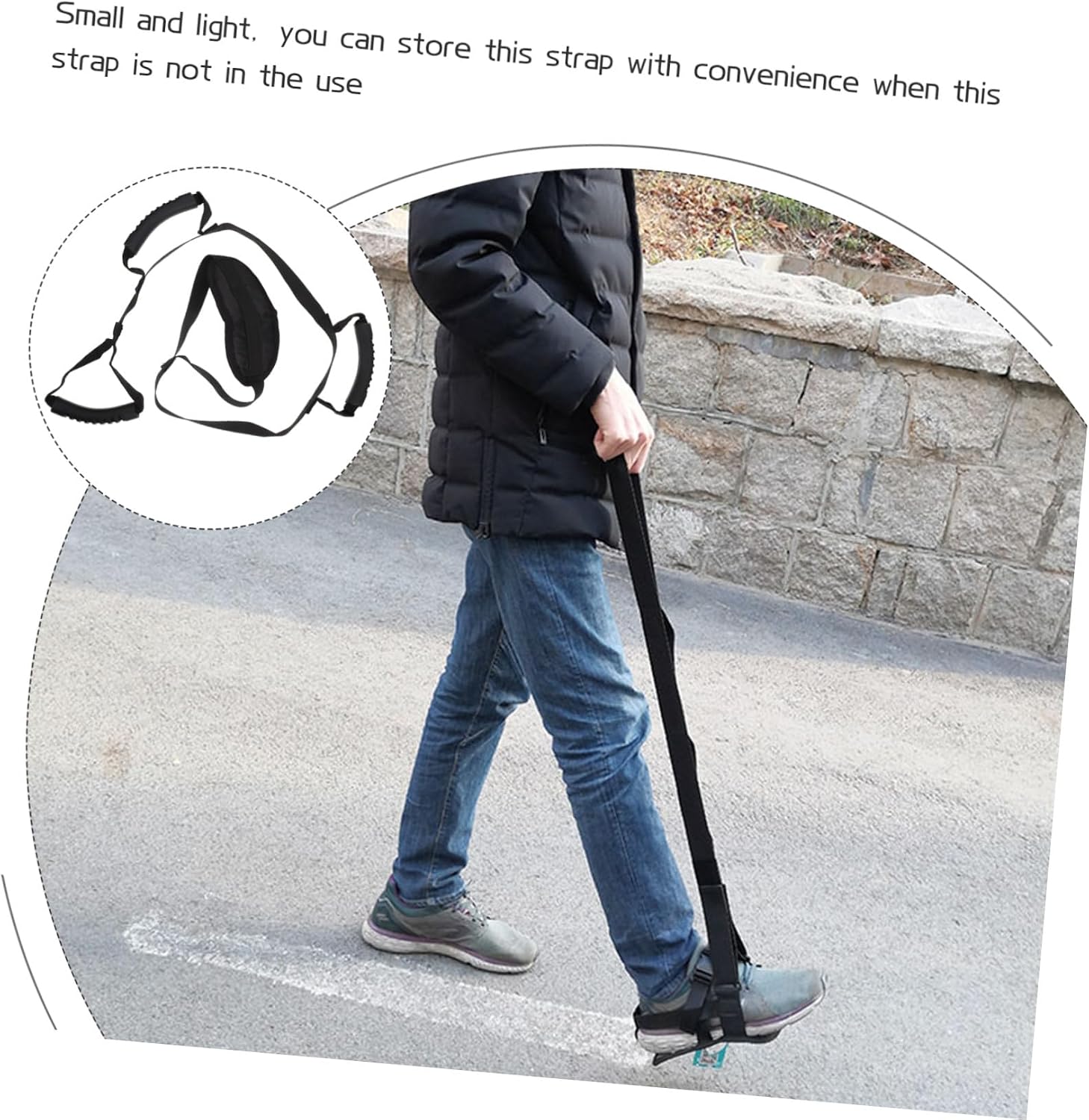 GARVALON Leg Lifting Belt for Disabled Patients Durable Nylon Leg Lifter Strap for for Elderly and Knee Surgery Recovery Convenient and Lightweight Design