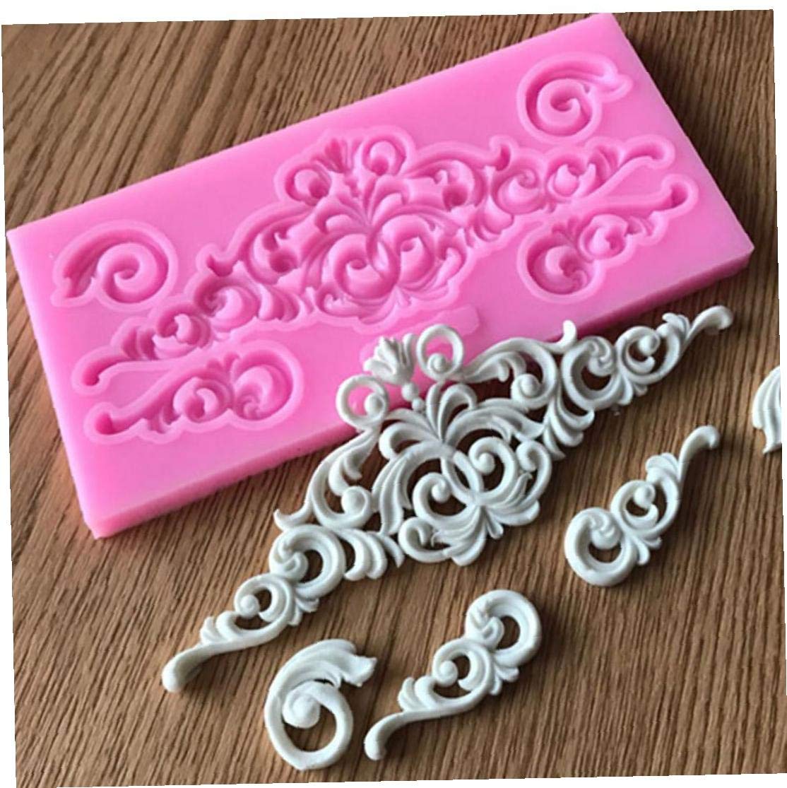 Pinicecore X153 Cake Vintage Relief Border Mold Silicone Fondant Mold Cake Decorating Tools Chocolate Mold