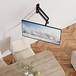 WALI TV Mont mural pour la plupart des téléviseurs de 13-32 pouces & Moniteurs, pivoter le Tilt en mouvement complet TV Mont avec articulation 15" Arme d'extension jusqu'à 33lbs, Max VESA 100x100mm (1330LM), noir