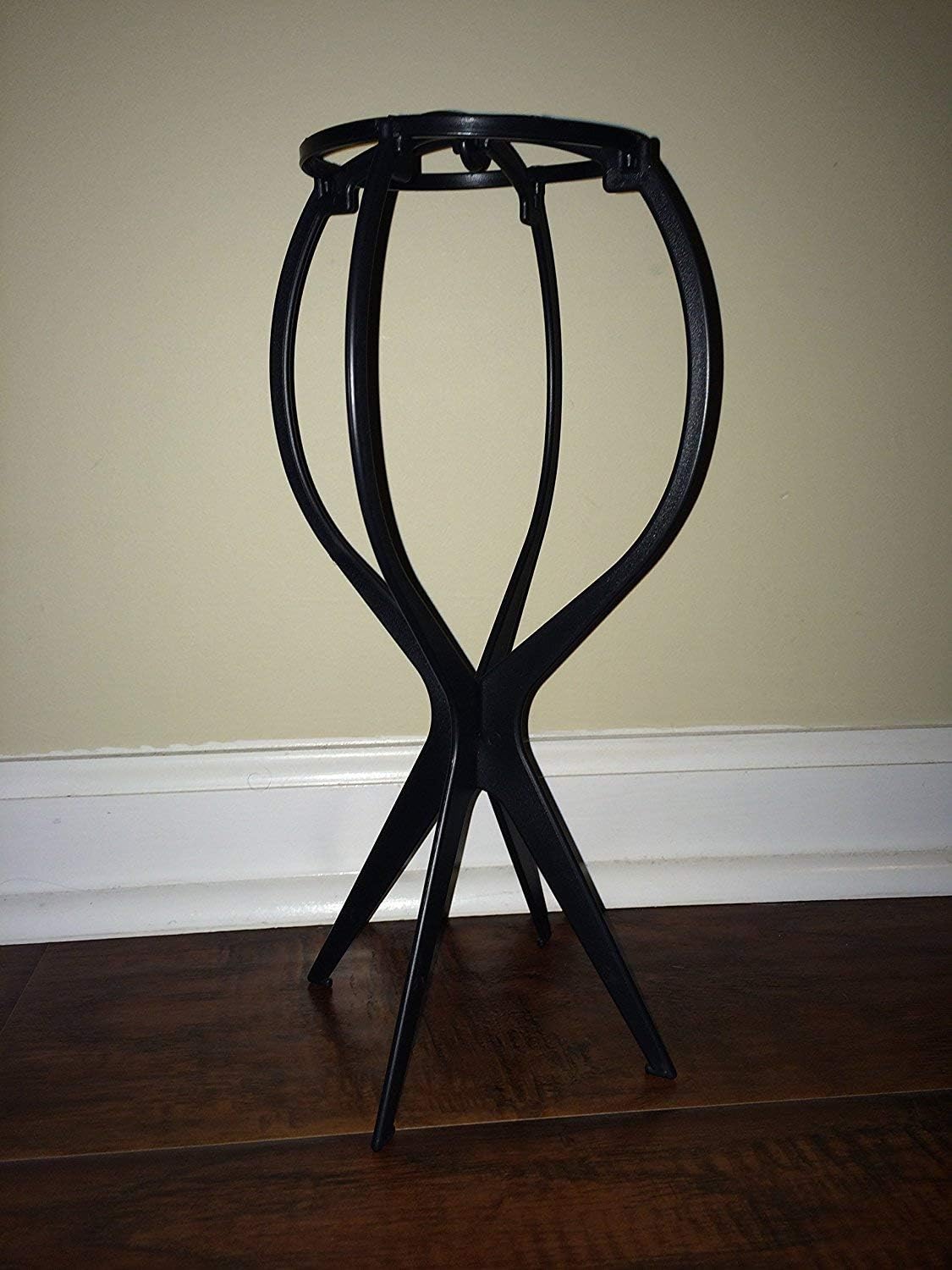 1st Choice Magic Wig Stand Multi-purpose Use - Travel Friendly Foldable Flexible Plastic (Black)