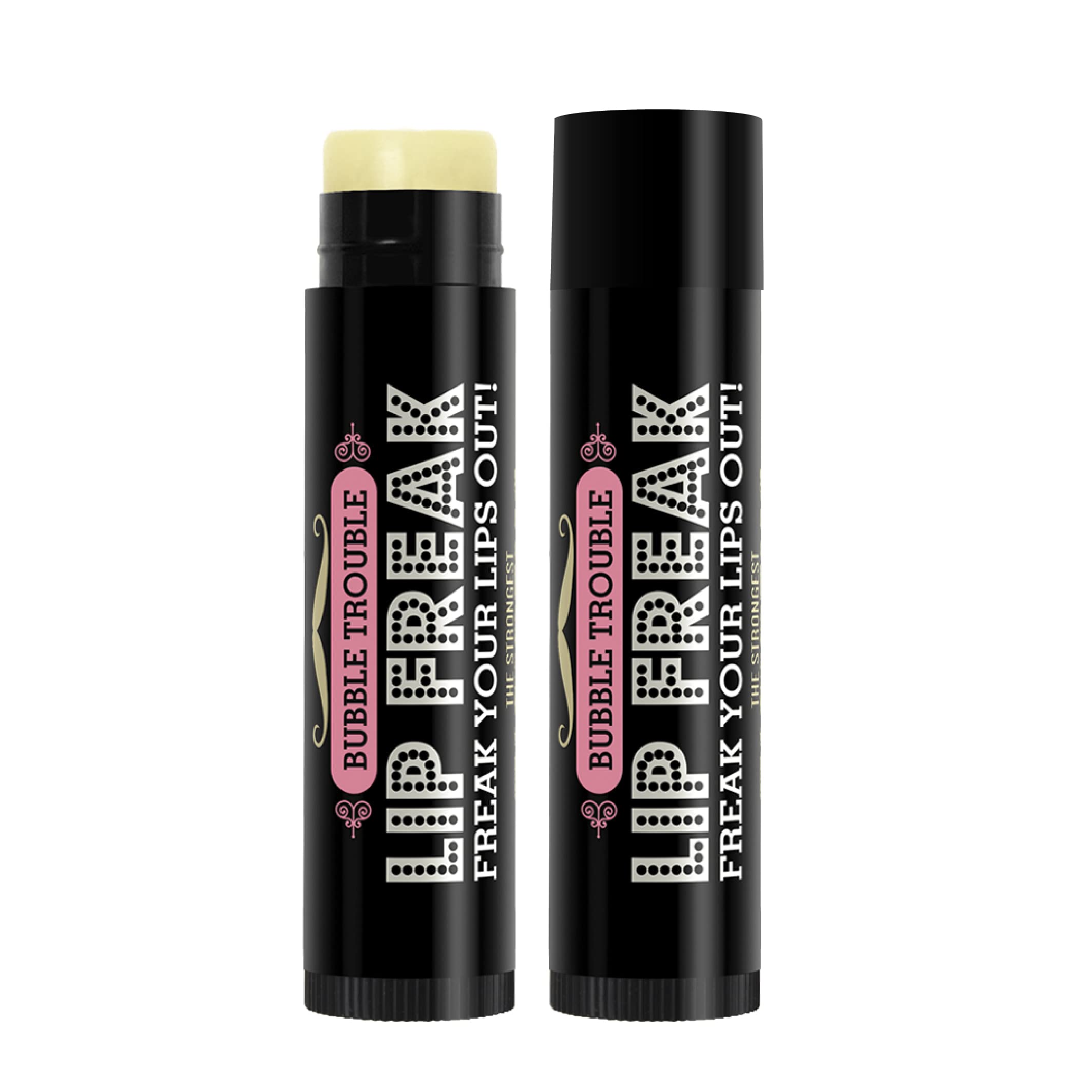 Doctor Lip Bang's BUZZING Lip Balm | Lip Freak | 100% All Natural | Cruelty Free | Bubble Trouble | 2 Pack