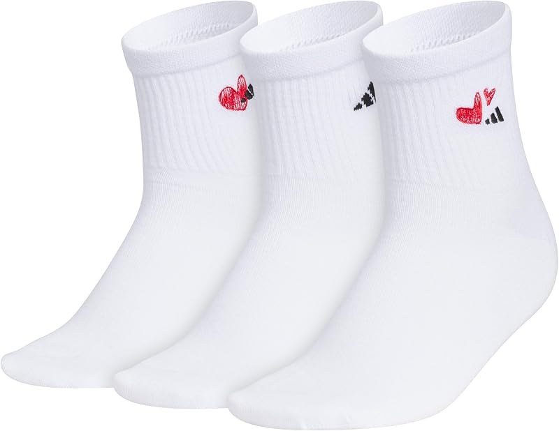 Con medias Love Quarter Ankle 3 pares corazón o detalle gráfico floral