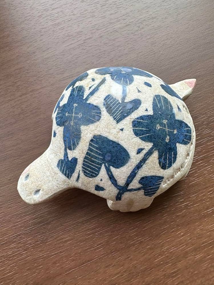 鹿児島睦　亀　置物　ブルー 鹿児島睦さん お皿 カメ