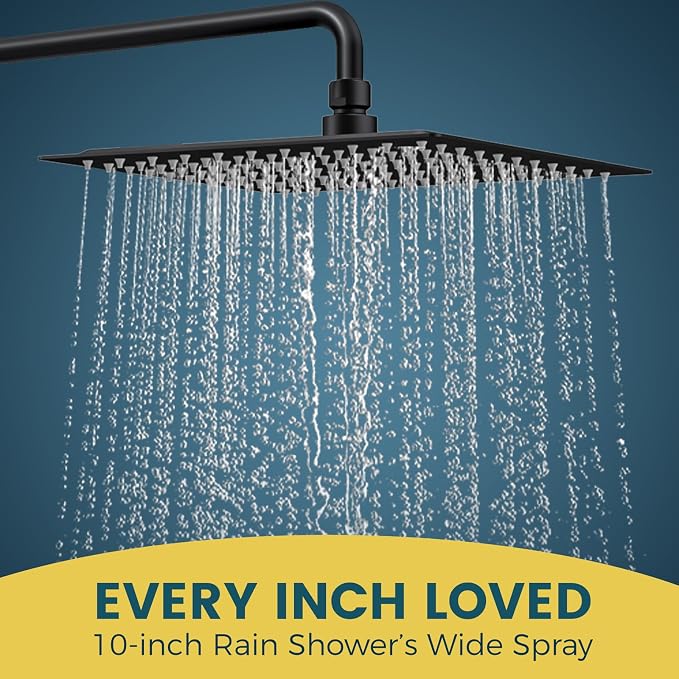 Cabezal de Ducha de Lluvia Metal 10" con Maneral Ajustable miniatura 5