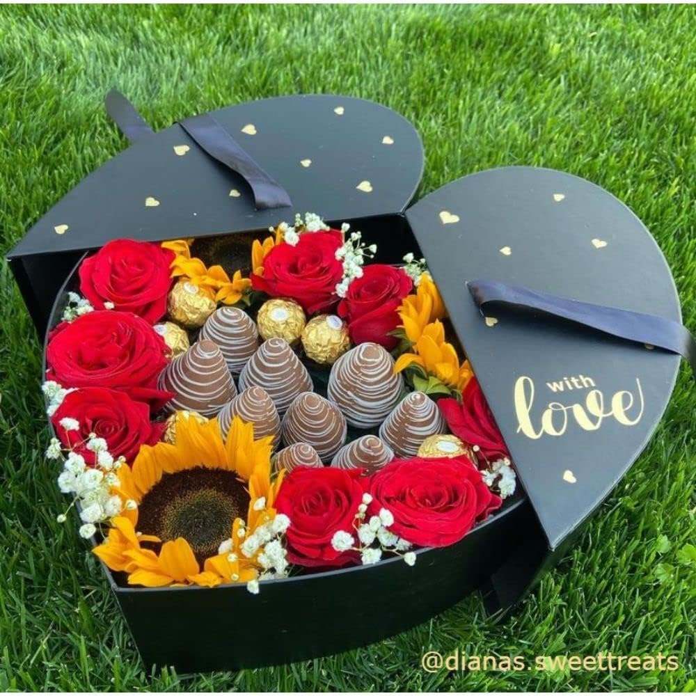 Premium Quality European Style Heart Shape Flower Box, Floral Gift Box, for Luxury Style Flower Arrangements - Image 2